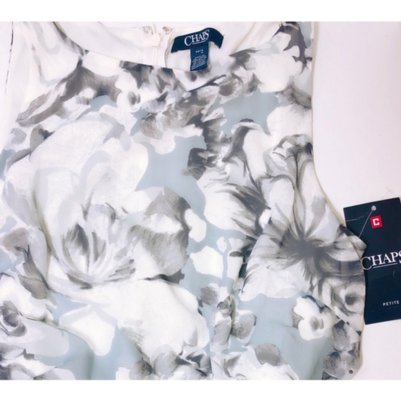 SOLD Petite Chaps Floral Maxi Dress Sleeveless - Picture 4 of 8